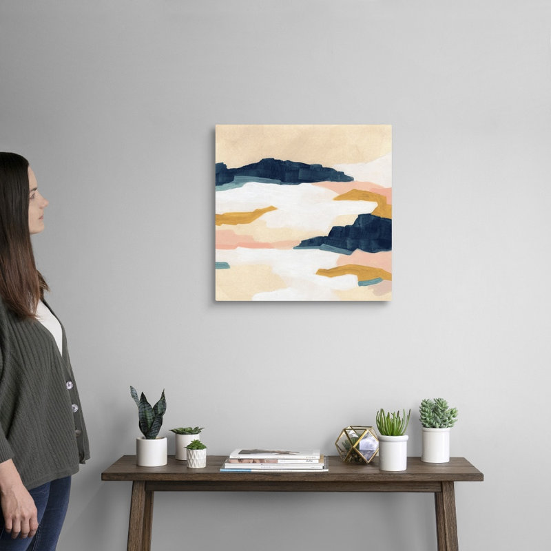 «Dusk Plains I» par June Erica Vess - reproduction d'art, H 20 po x l 20 po x P 1,25 po, Toile tendue