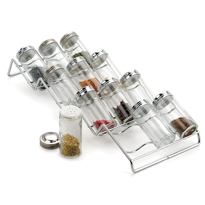 Freestanding Spice Jar & Rack Set