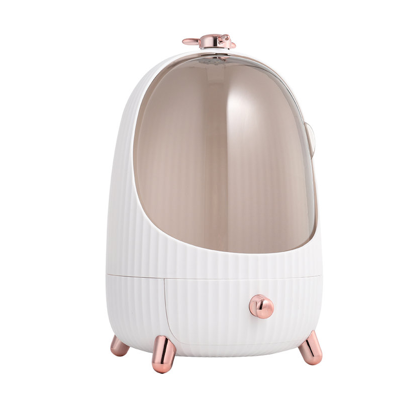 Jacumba Plastic Makeup Organizer, White
