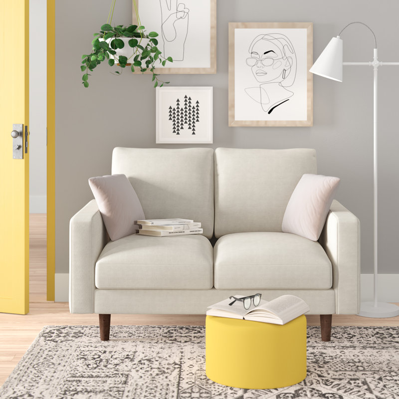 Craigmont Upholstered Sofa, Beige, 33.1" H x 50.4" W x 31.7" D