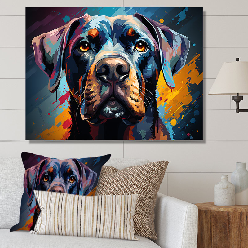 Boxer Boldness II sur toile, Toile tendue, H 30 po x l 40 po x P 1,5 po
