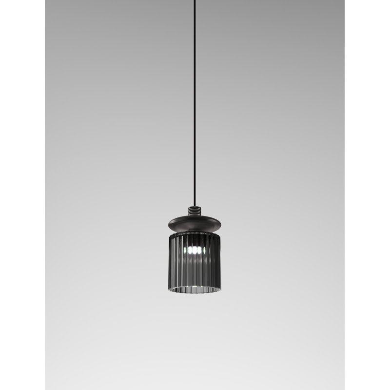 Tread 1 - Light LED Pendant, 3000 Kelvins, Matte Bronze, Smoky Transparent