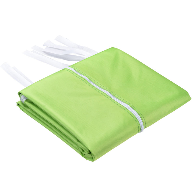 Green UV30+ Water-Resistant Fabric Canopy Sidewall with Zipper