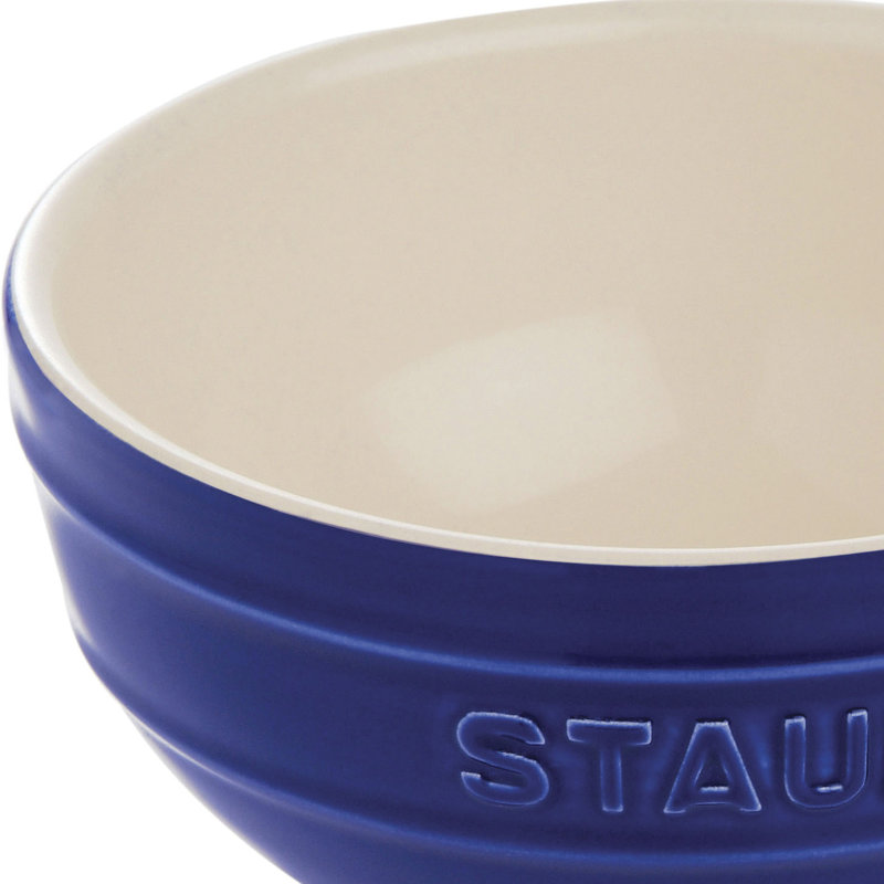 Bol rond en céramique 17 cm, Bleu très foncé, 4,5 pouces