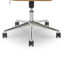 Chaise de bureau Elle Decor Ophelia, dossier et siège courbés courbés, base pivotante chromée, tissu-836114219