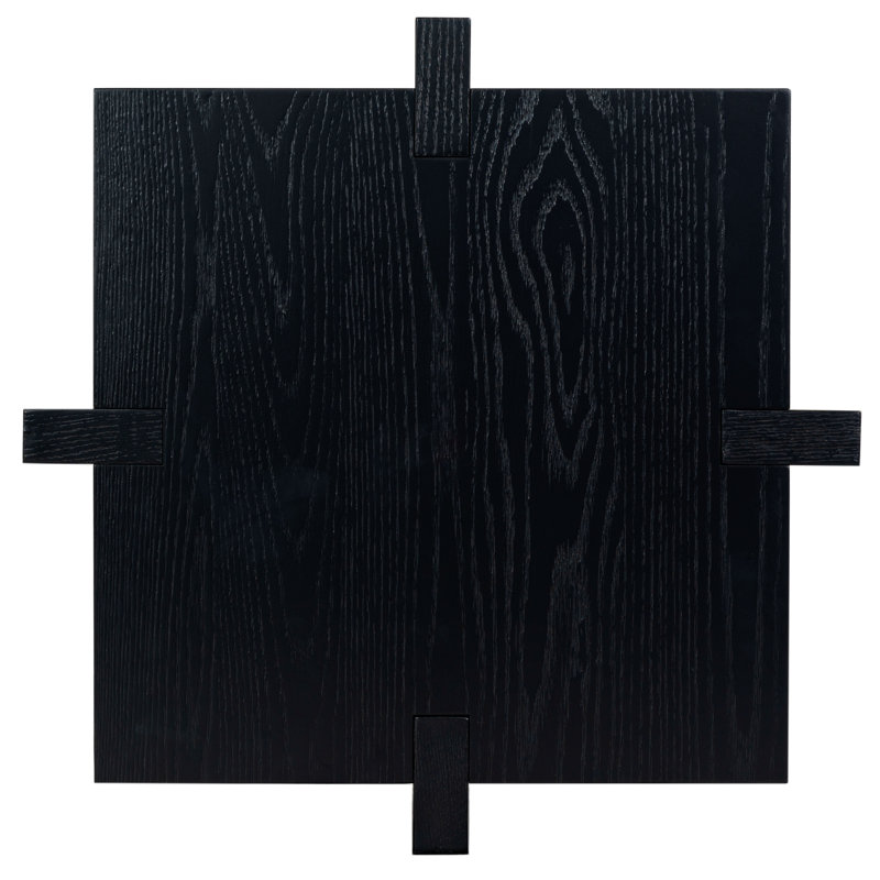 Quigley Square Wood Accent Table, Black