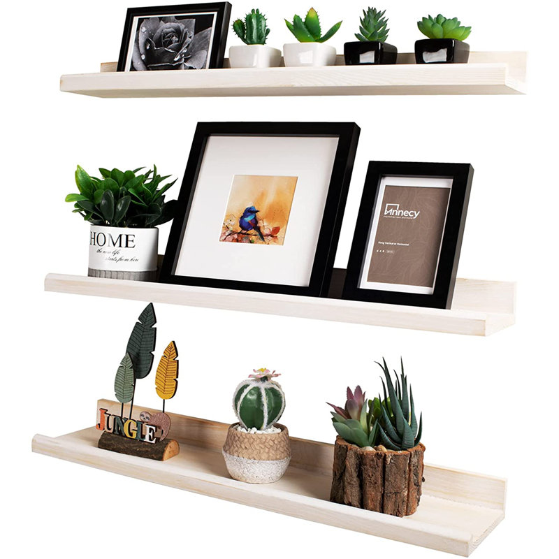 3 Piece Wood Floating Shelf