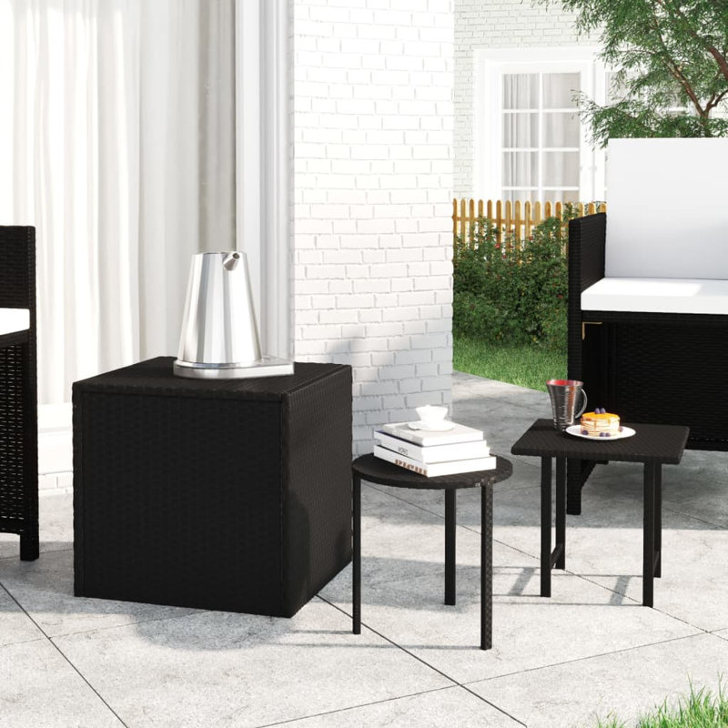 Ensemble de tables basses 3 pièces Iosten Latitude Run®, Noir