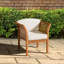 Chaise de patio en bois massif avec coussins H 29 po x l 31 po Stamford