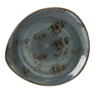 Assiette bleu artisanal