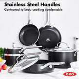 OXO Agility Black Aluminum 10-Piece Nonstick Cookware Set