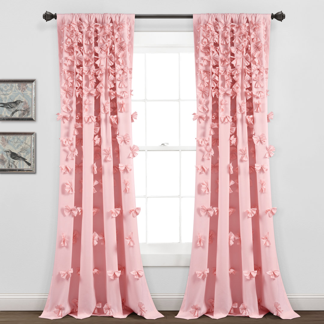  Solid Semi-Sheer Curtain Panel Lush Decor Size per 