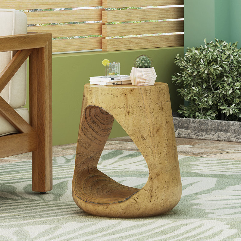Table d'appoint, texture semblable au bois, Naturel