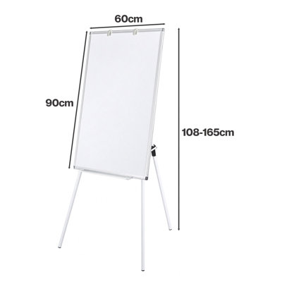 Levede Magnetic Whiteboard Adjustable Wall Mounted Dry Erase Office,White