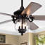 Ventilateur de plafond 52 pales standard 52 po avec télécommande et éclairage inclus-1738978965