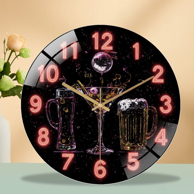 Horloge murale en verre Neo
