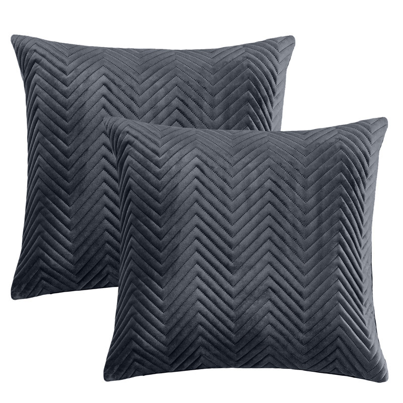 Chevron Square Throw Pillow Insert, Black