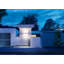 LED Outdoor Wall Light L 820 S Silver Motion Sensor Up-/Downlight Softlight incl. House Numbers