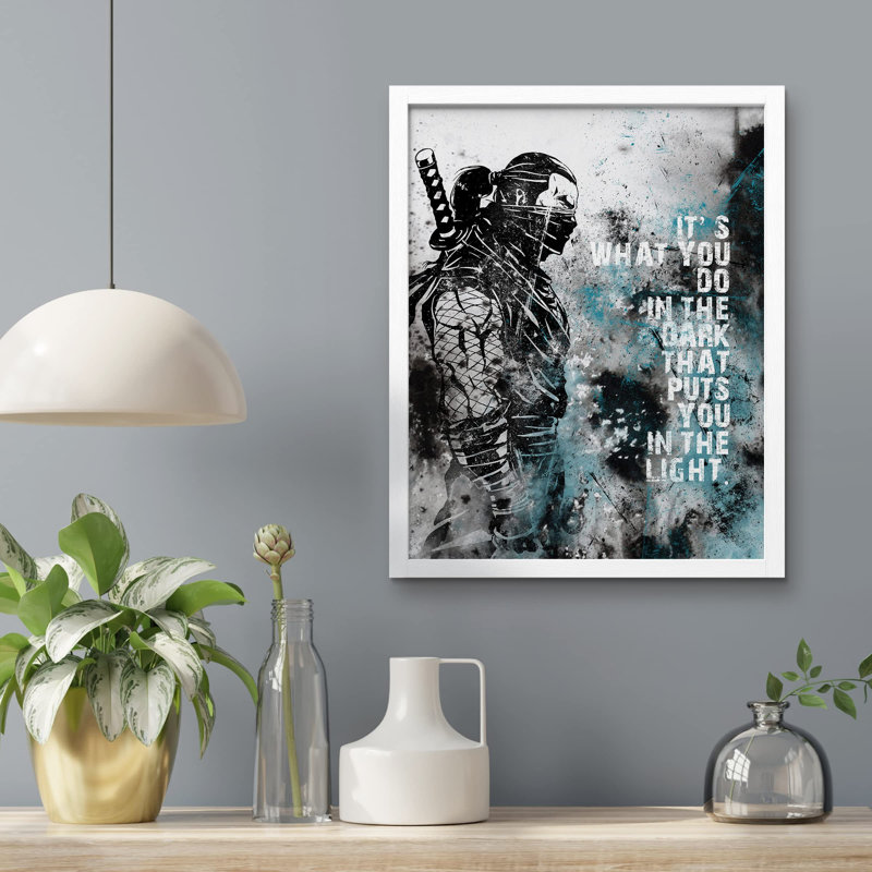 «It's What You Do In The Dark That Puts In The Light» sur papier, Blanc, H 14 po x l 11 po