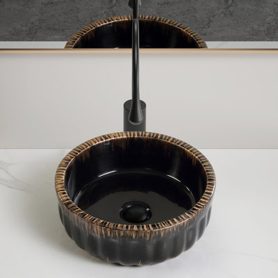 15"X15" Bathroom Sink Above Counter Ceramic Bowl