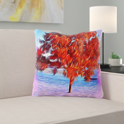 Lenard Tree Square Pillow Cover & Insert