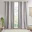 Panneau de rideau en coton avec rayures en chenille et doublure 50 x 95 (gris)-132291927