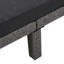 Chaise longue, cadre noir mélangé avec coussin gris foncé
