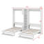 Double lit escamotable mural simple avec armoires et étagères-124062523
