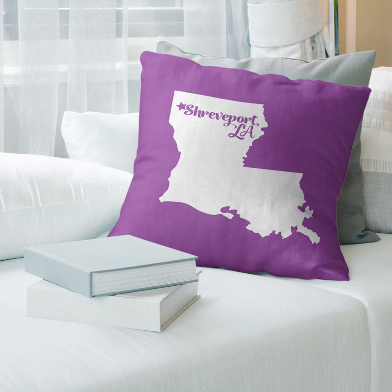 Housse de coussin en coton, 20 po X 20 po, Violet, Shreveport