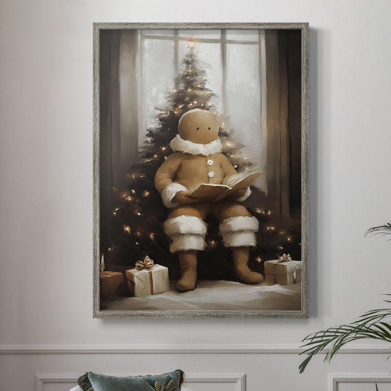 «Christmas Holiday Art», série 2-Lxxv, reproduction encadrée - bois massif XMAI81853, H 30 po x l 24 po