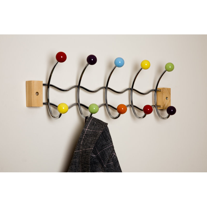 Metal Wall 10 - Hook Wall Mounted Coat Rack