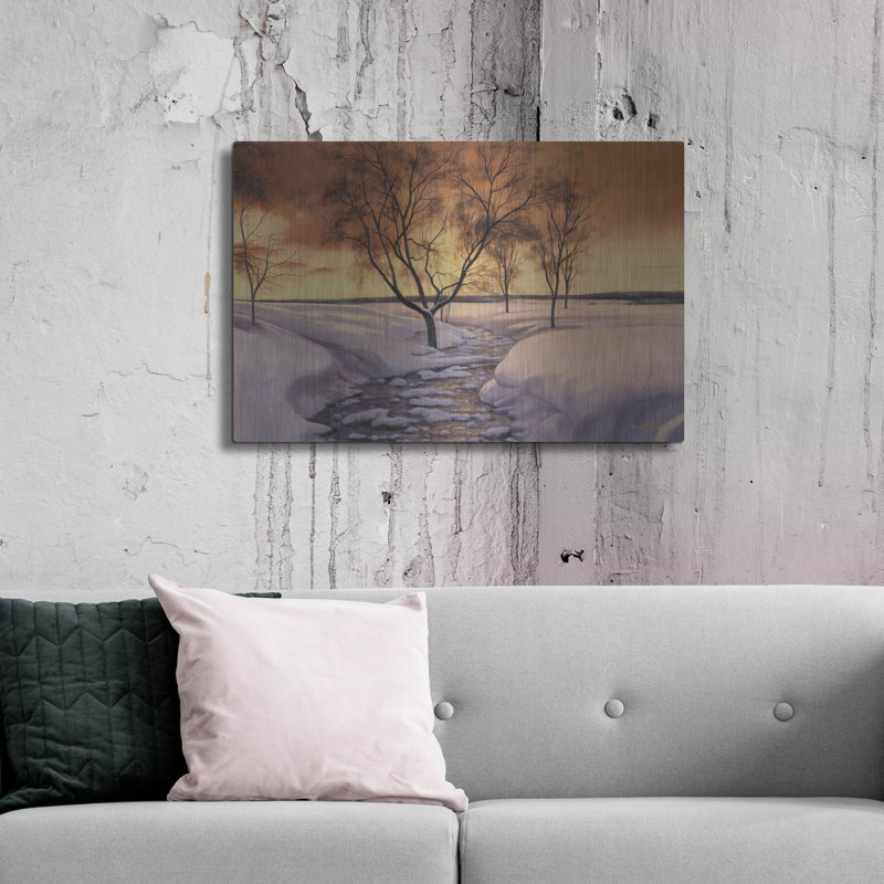 Lark Manor ™ «Amber Ice» par Diane Romanello, art mural en métal, H 24 po x l 36 po