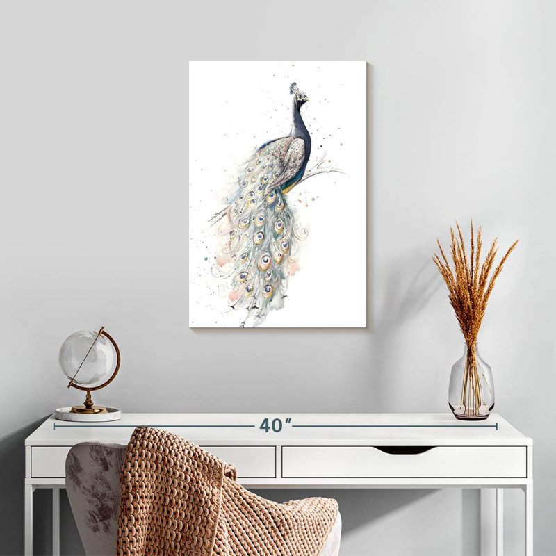Brampt Enchanting Peacock, 24" H x 16" W