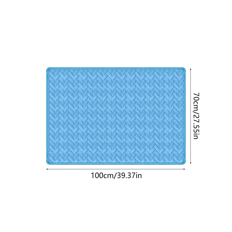 Tapis de glace portatif antidérapant pour animaux de compagnie Summer Cooling Pet Pad 39,4 x 27,6 po, bleu, TG