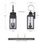 Lanterne murale extérieure noire à 2 lumières de 50 cm (20 po) avec allumage automatique crépusculaire