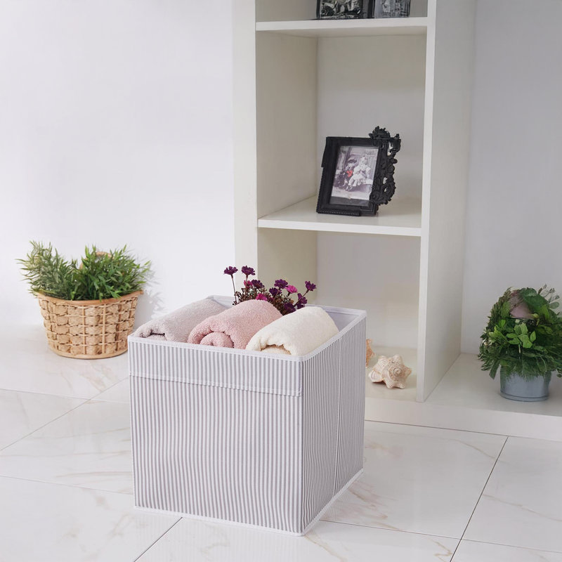 Boîte de rangement en feutre Cubby, Gris