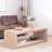 Rustic Beaded Edge Coffee Table – 47.6" Rectangular Center Table With Open Storage Shelf, Natural Finish, Modern Farmhouse Style-84581760