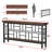 Entryway Table,Narrow Couch Table Behind Sofa,Entry Way Console Tables for Living Room,Foyer,Hallway,Unique Design,Brown-1380495085