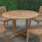4 - Person Teak Solid Wood Patio Dining Set Umbrella Hole Included Round Table