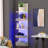 5-Tier Floating Wall Shelf with Bulit-in RGB Lights-653135037