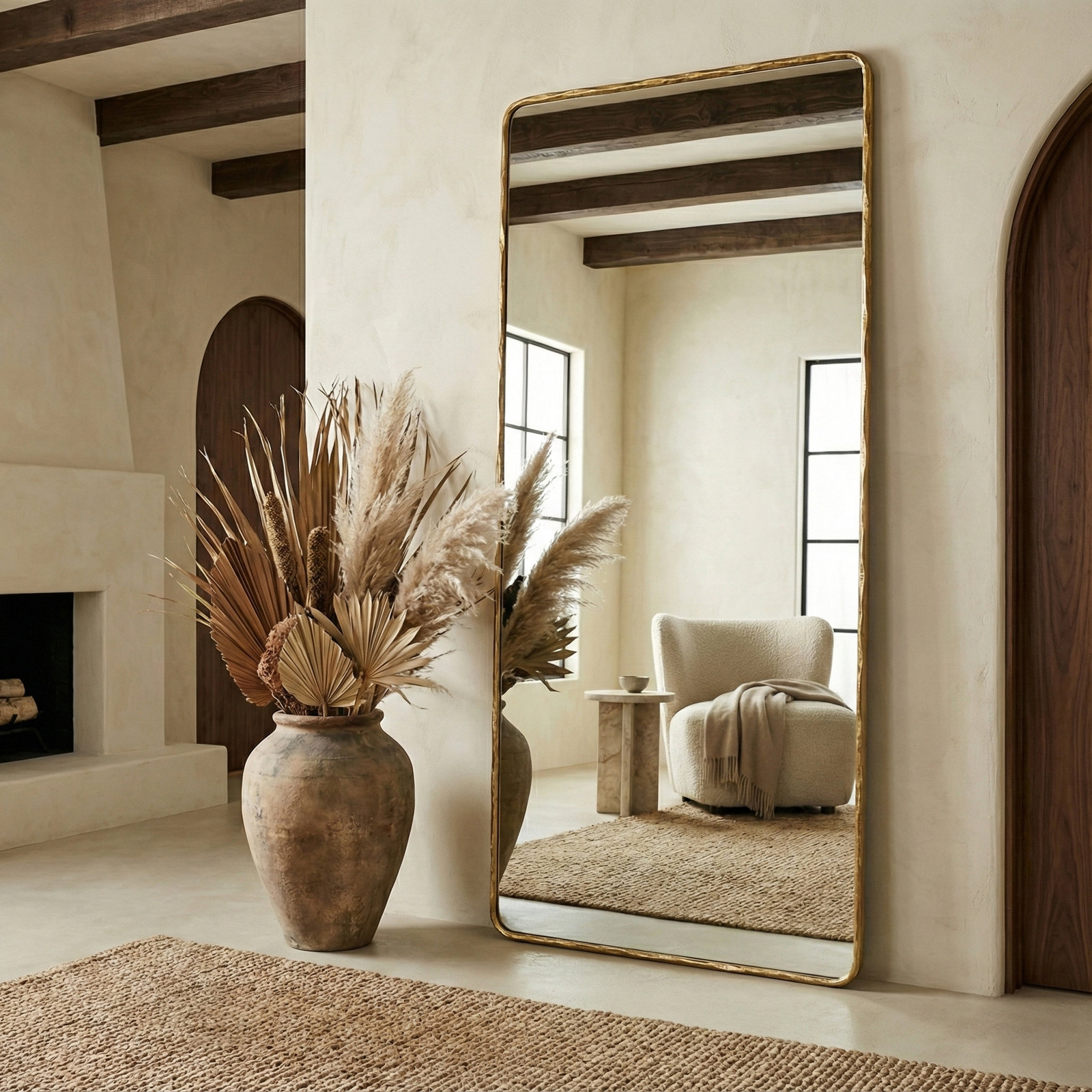 Jessa 72" Standing Brass Mirror