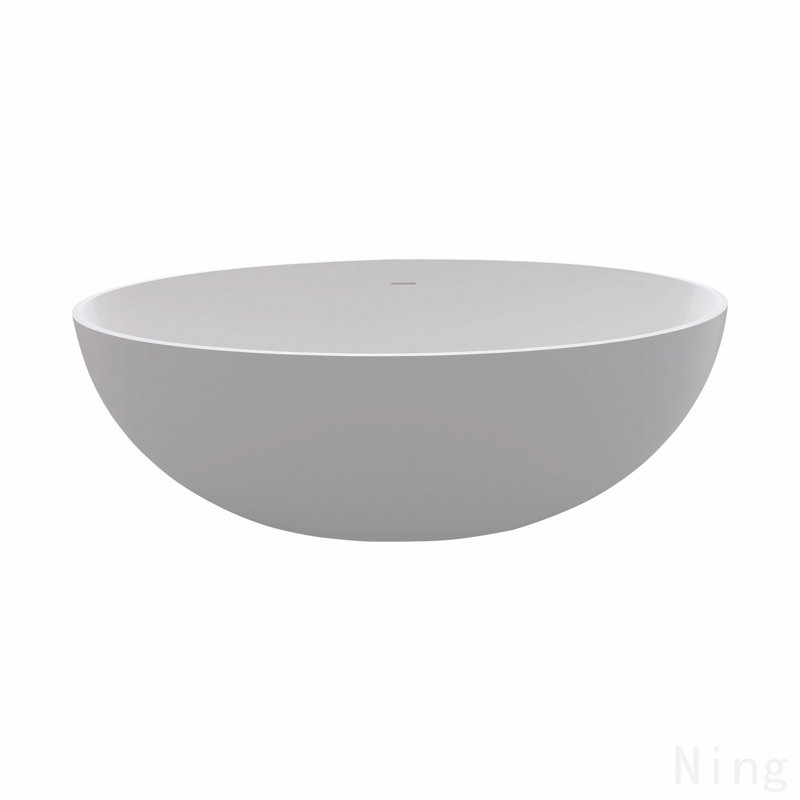 67" Premium Solid Surface Deep Soaking Bathtub