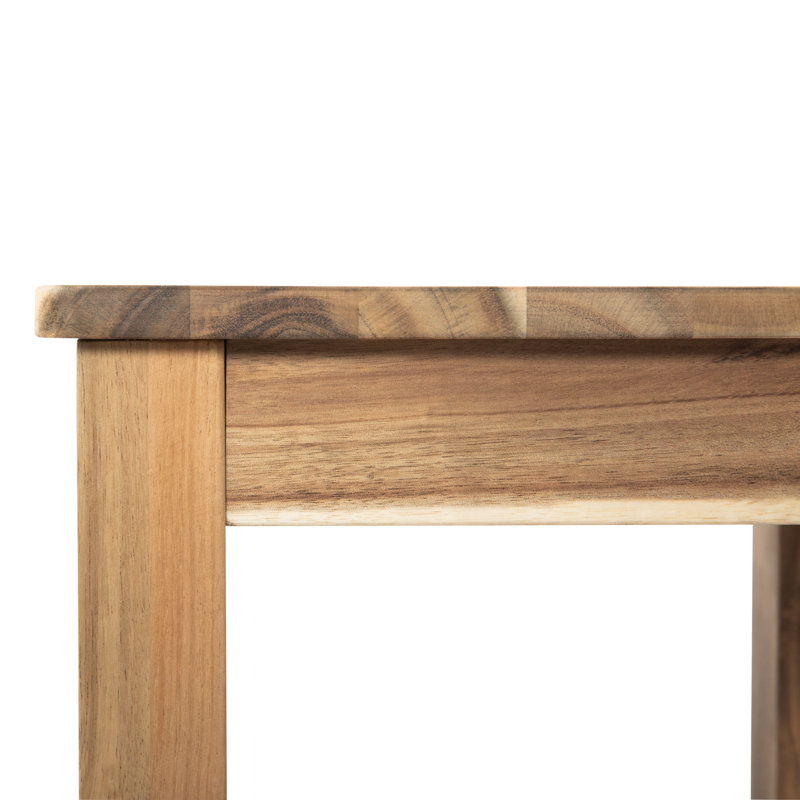 Tabouret d'appoint en bois d'acacia massif, Naturel