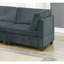 Ensemble de canapé modulaire en chenille gris 6 pièces