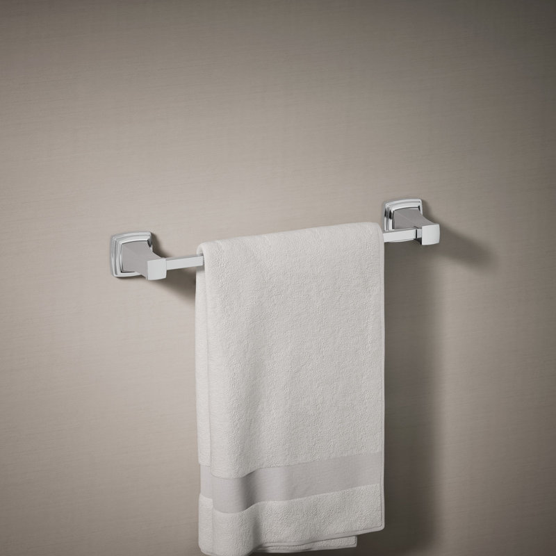 Riff Wall Mounted Towel Bar, Polished Chrome, 18"W
