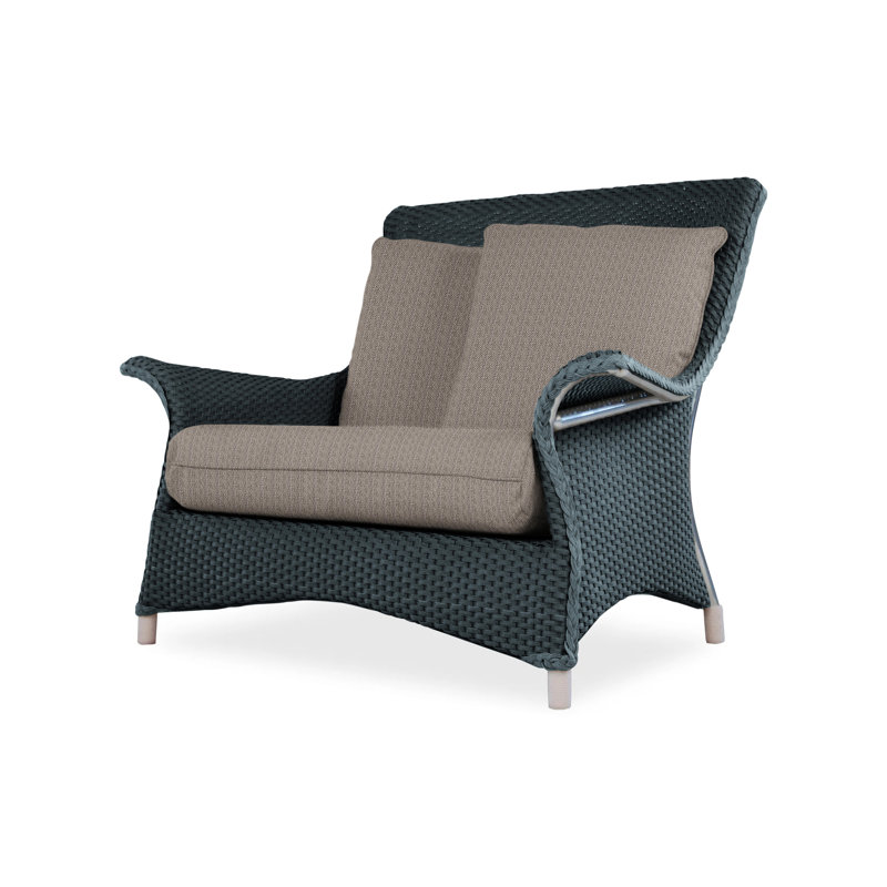 Mandalay Outdoor Lounge Chair, Demo Oatmeal, Pewter