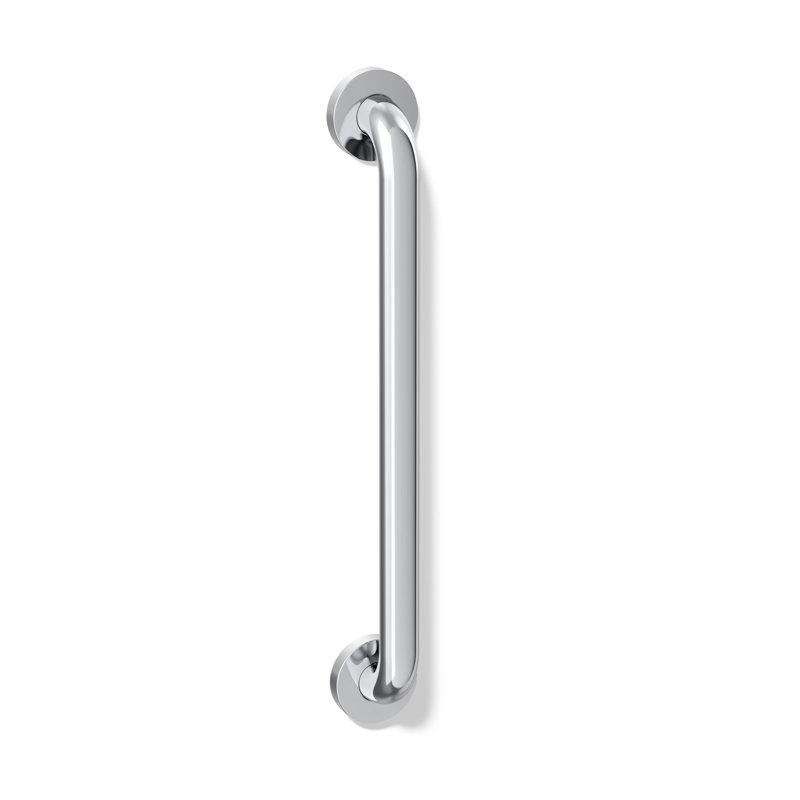 Barre d'appui contemporaine, L 18 po, Acier inoxydable poli