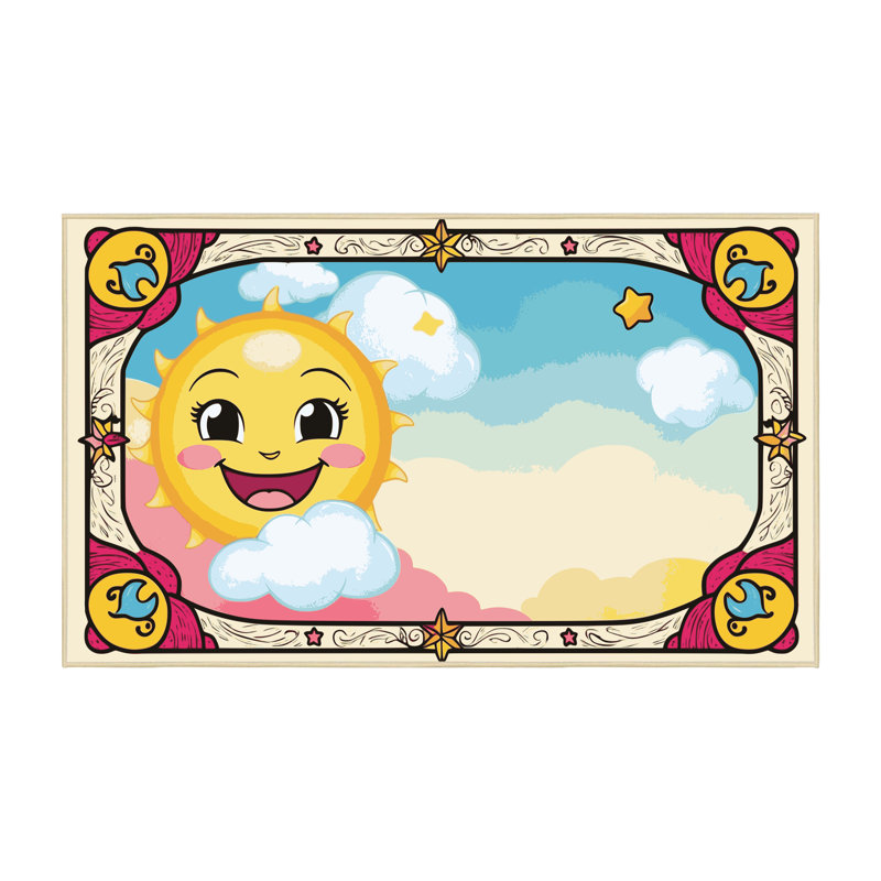 Tapis lavable pour enfant Dakota Fields Sky Clouds_Sky025, Rectangle 4pi x 6 pi