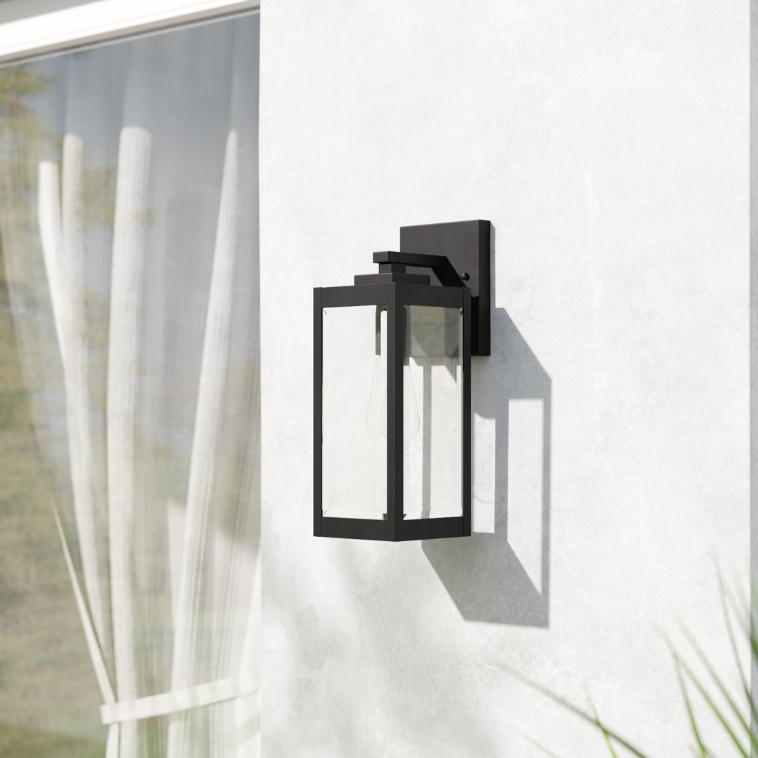 Ainsworth Earth Black Outdoor Wall Lantern Mercury Row® Size: 14.25" H x 5" W x 6.5" D