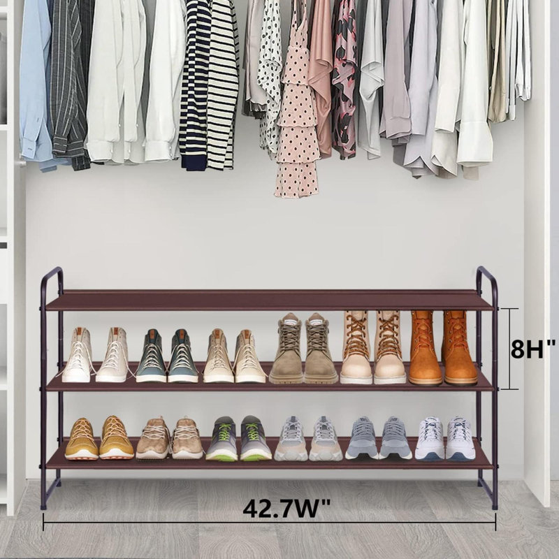 24 Pair Shoe Rack, Bronze